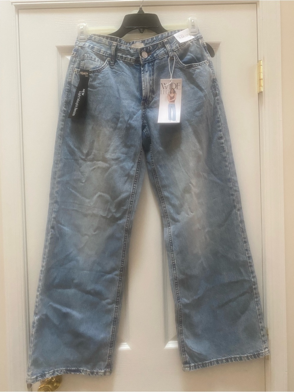 Wide-Leg Women's Jeans Flare - Light Blue Denim